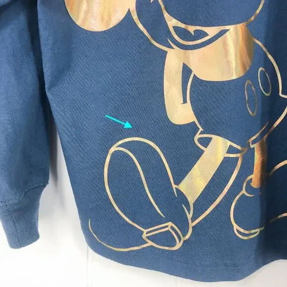 Walt Disney World 50th EARidescent Spirit Jersey Blue Gold Mickey Size Medium - Picture 7 of 16